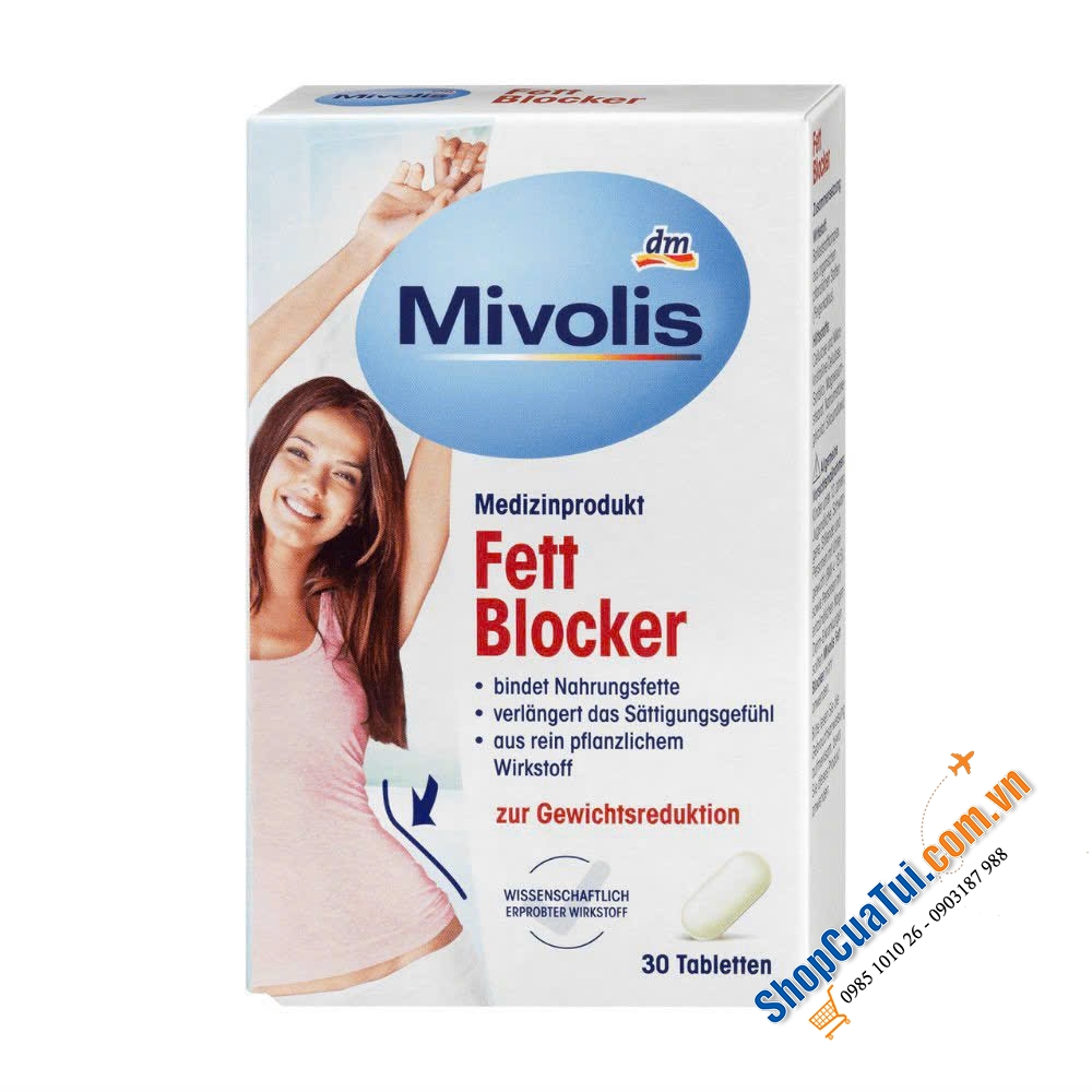VIÊN UỐNG GIẢM CÂN FETT BLOCKER MIVOLIS hộp 220 viên