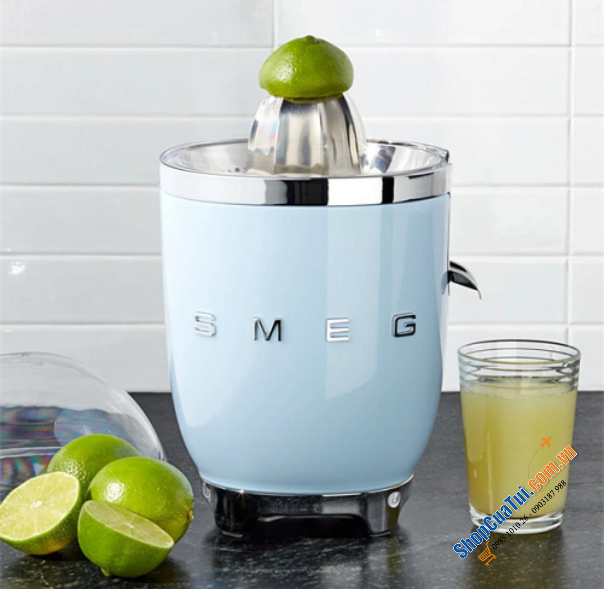 MÁY VẮT CAM SMEG NHIỀU MÀU công suất 70W giúp vắt kiệt cam, chanh, thiết kế sang trọng