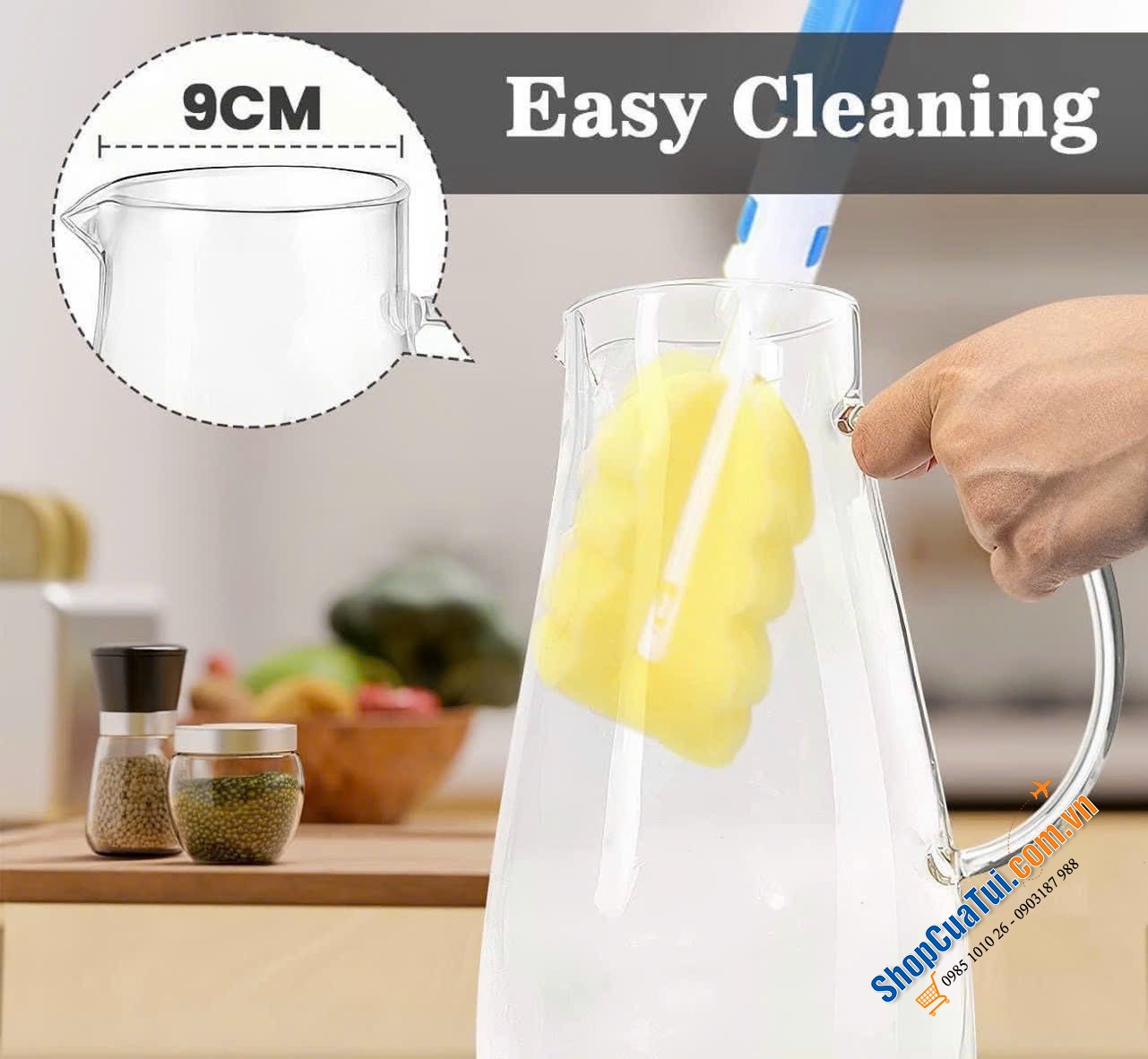 BÌNH ĐỰNG NƯỚC SODASWEET 2,2L có tay cầm made in Germany nội địa Đức