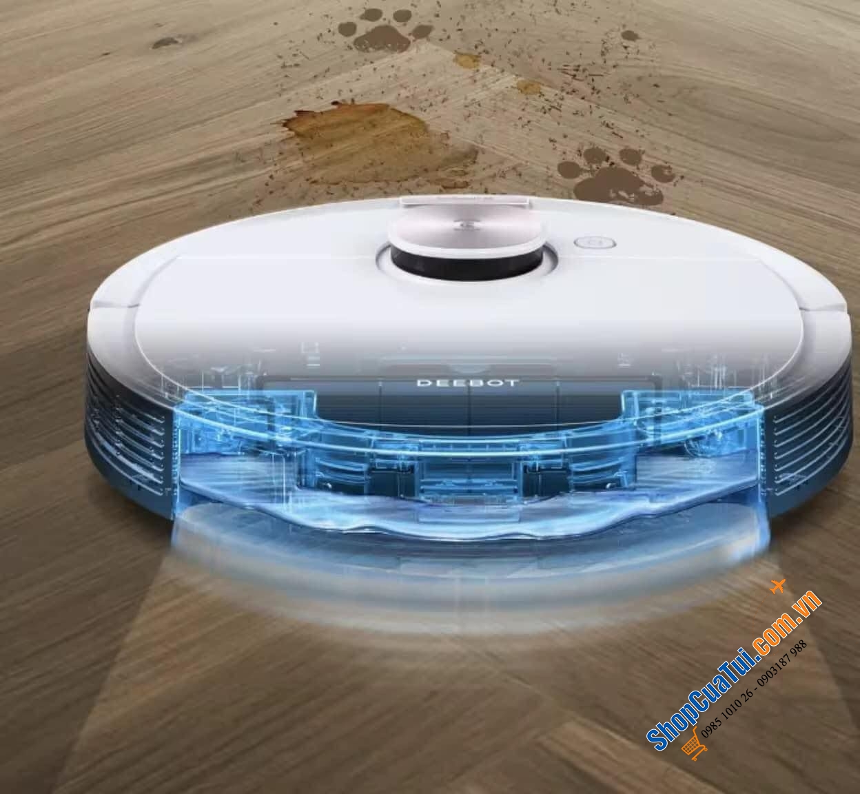 Robot hút bụi lau nhà Ecovacs Deebot N10 - Phiên bản nâng cấp và thay thế hoàn toàn Ecovacs Ozmo 950 với công suất gấp 3 lần Ozmo 950