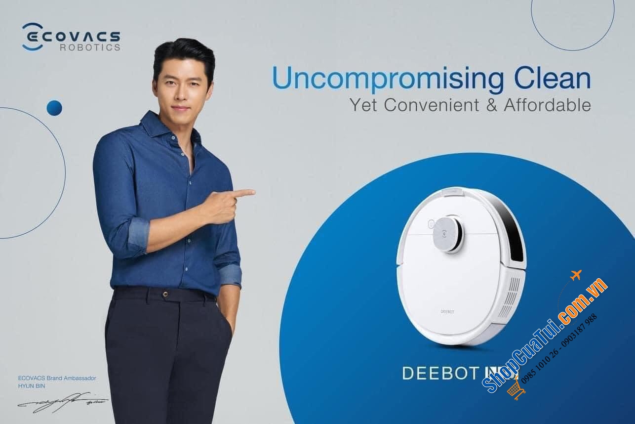 Robot hút bụi lau nhà Ecovacs Deebot N10 - Phiên bản nâng cấp và thay thế hoàn toàn Ecovacs Ozmo 950 với công suất gấp 3 lần Ozmo 950