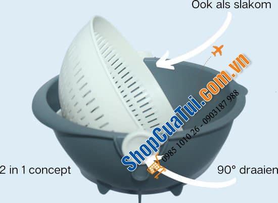 RỔ QUAY RAU SALAT CONCEPT COOK 2 in 1.