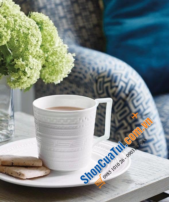 SET 16 món Bát, đĩa, cốc WEDGWOOD sứ xương Intaglio hoạ tiết Hoàng Gia Anh bestseller - SẮC TRẮNG HOÀN HẢO CHO MỌI SỰ KẾT HỢP NGẪU HỨNG