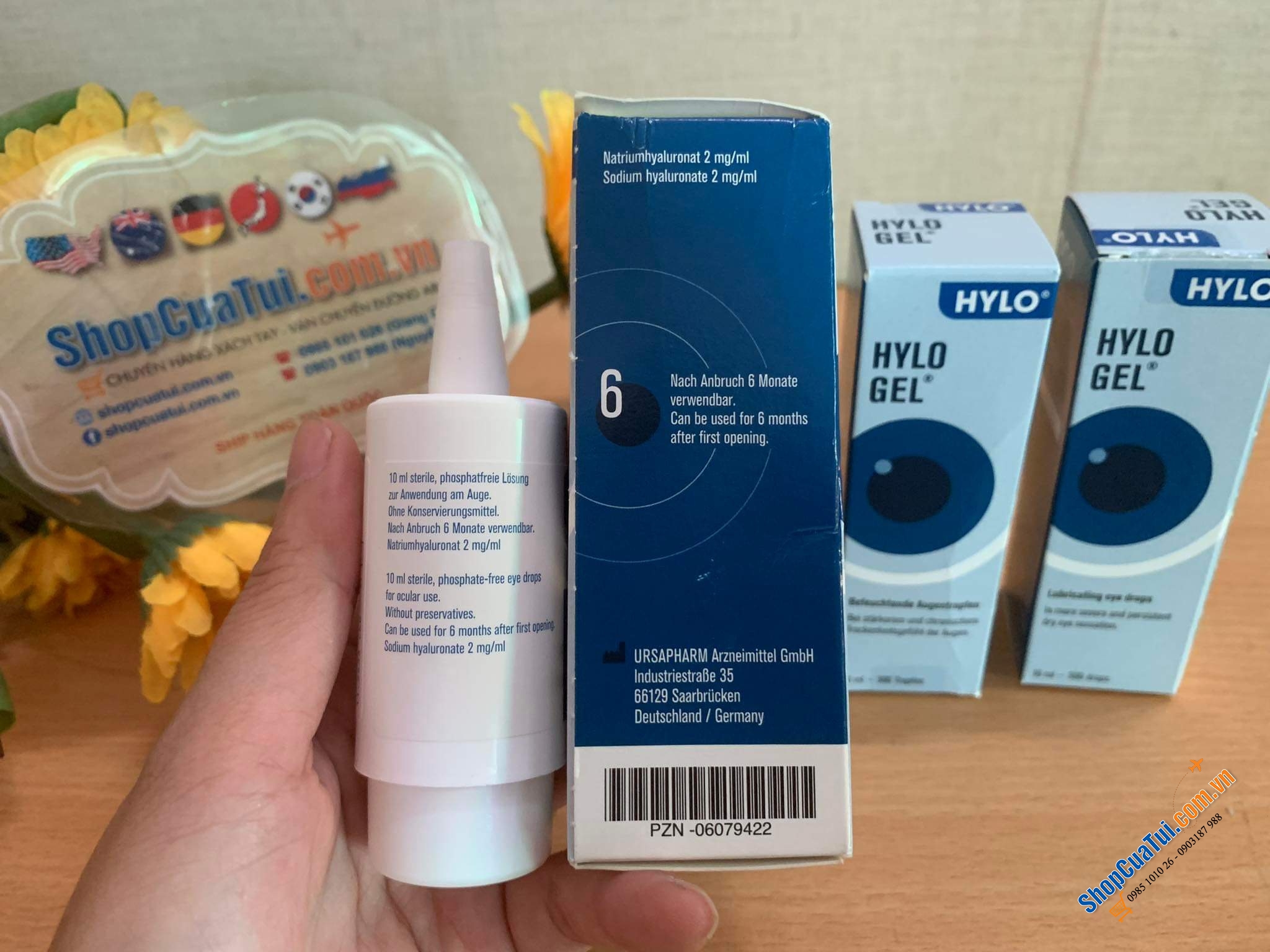 Thuốc nhỏ mắt Hylo Comod.   Lọ 10ml 300 giọt - Thuốc nhỏ mắt Hylo Gel có tác dụng tăng cường dưỡng ẩm, bôi trơn bề mặt mắt đối với trường hợp khô mắt nặng và kéo dài