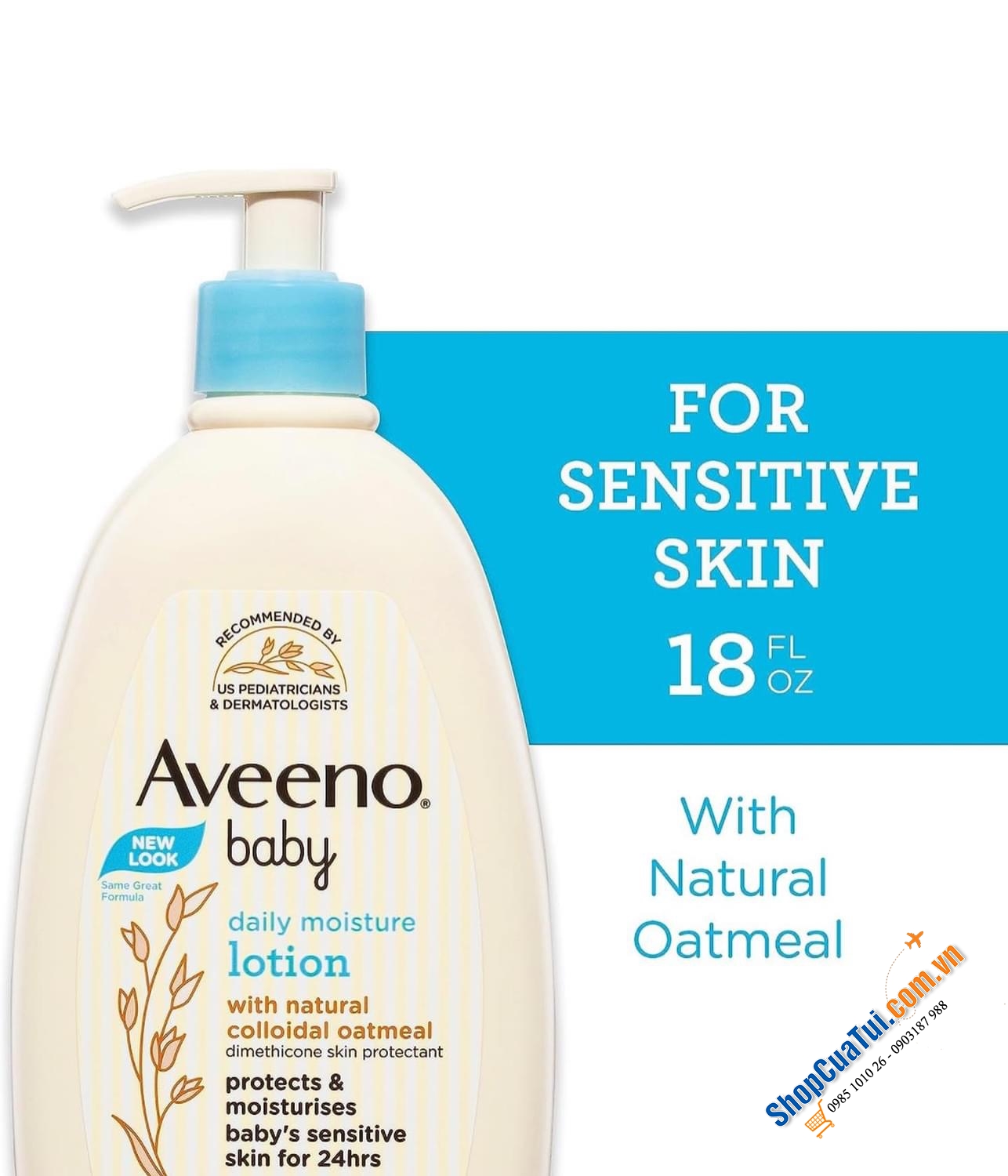 Aveeno Baby Daily Moisturising Fragrance Free Lotion 532mL- KEM DƯỠNG THỂ CHO BÉ CHAI 532ml