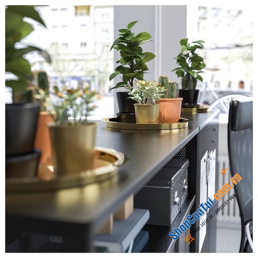 KHAY MÂM IKEA size 38cm mầu đồng - size to tha hồ đựng