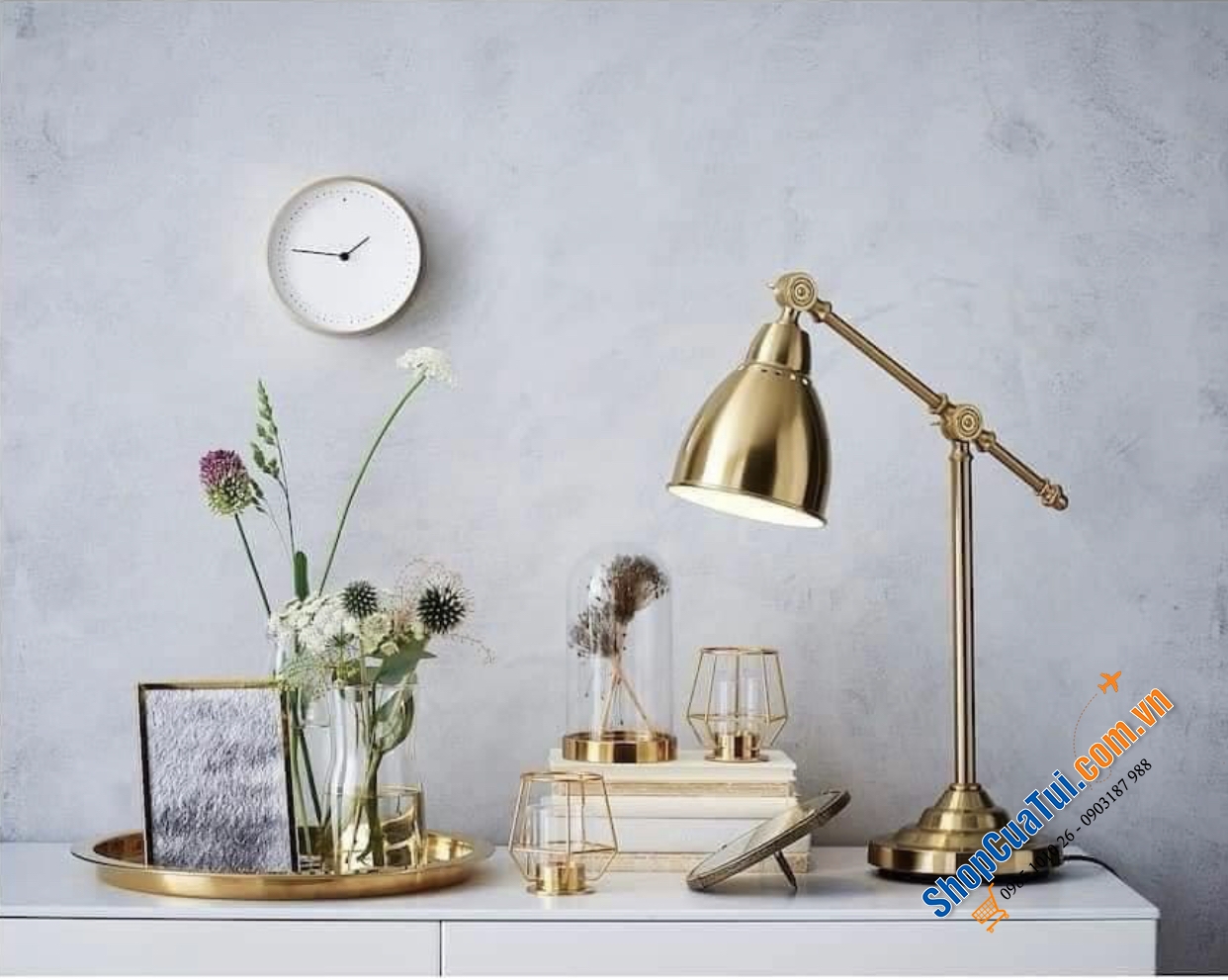 KHAY MÂM IKEA size 38cm mầu đồng - size to tha hồ đựng
