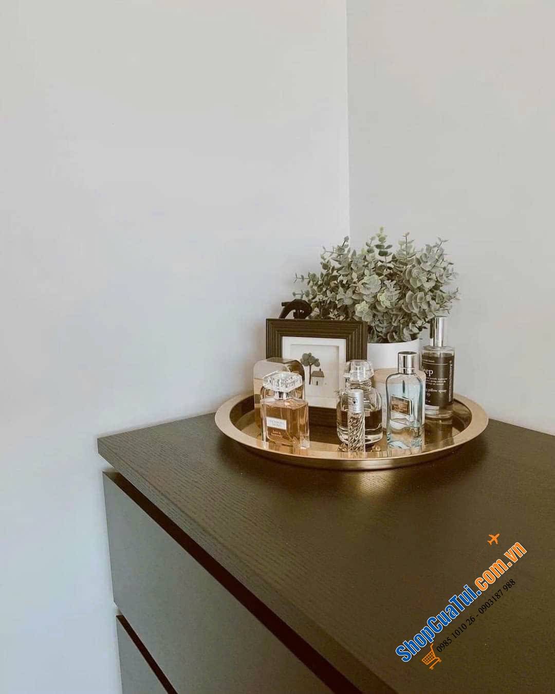 KHAY MÂM IKEA size 38cm mầu đồng - size to tha hồ đựng