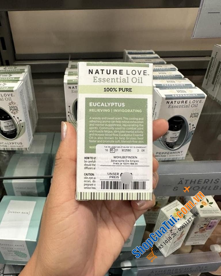 Tinh dầu nguyên chất cực tốt cho sức khỏe Nature Love và Tisserand - hàng nội địa Đức.