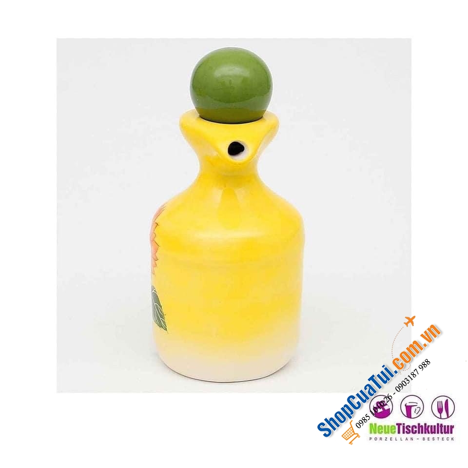 Bộ đựng giấm và dầu bằng sứ Neuetischkultur hoa Hướng Dương siêu đẹp.