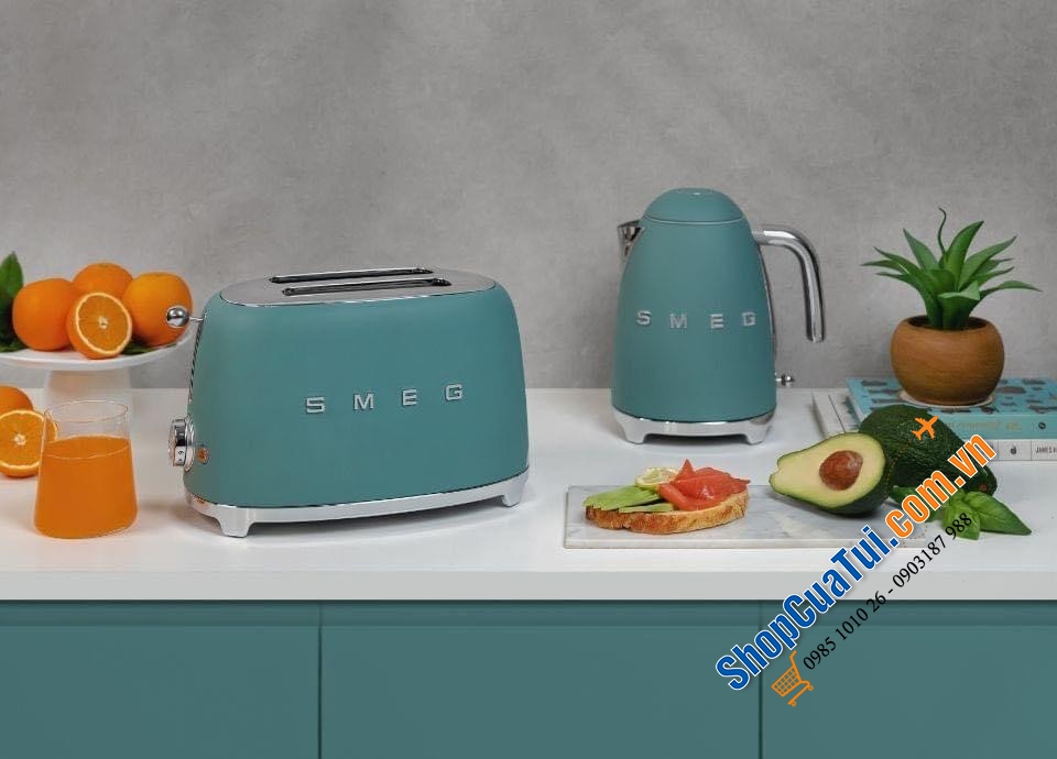 Máy nướng bánh mỳ SMEG TSF01EGMEU Emerald Green - Màu xanh ngọc - Màu mới của hãng