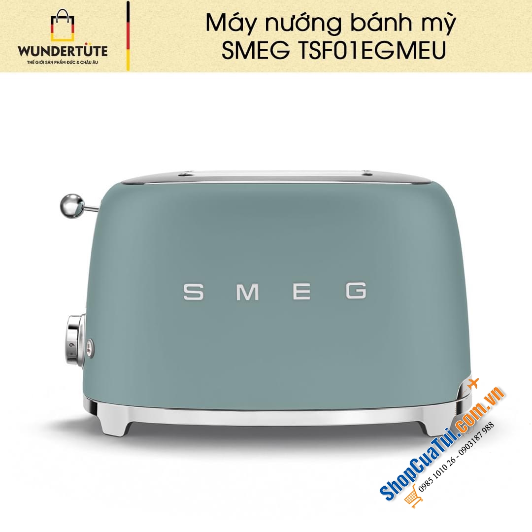 Máy nướng bánh mỳ SMEG TSF01EGMEU Emerald Green - Màu xanh ngọc - Màu mới của hãng