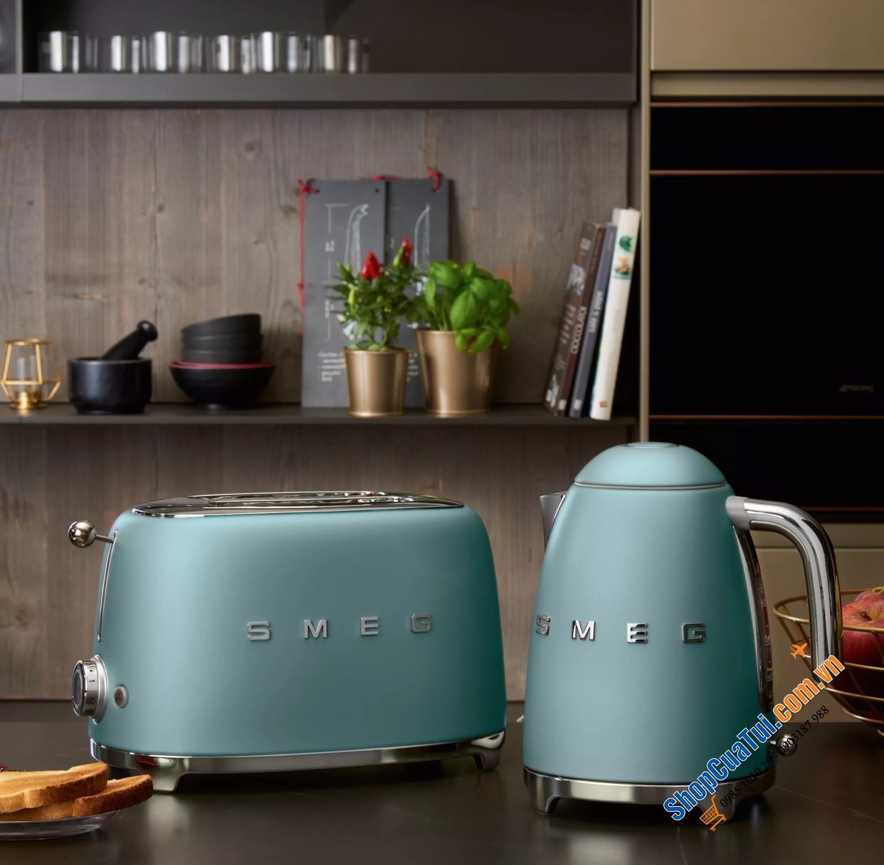 Máy nướng bánh mỳ SMEG TSF01EGMEU Emerald Green - Màu xanh ngọc - Màu mới của hãng