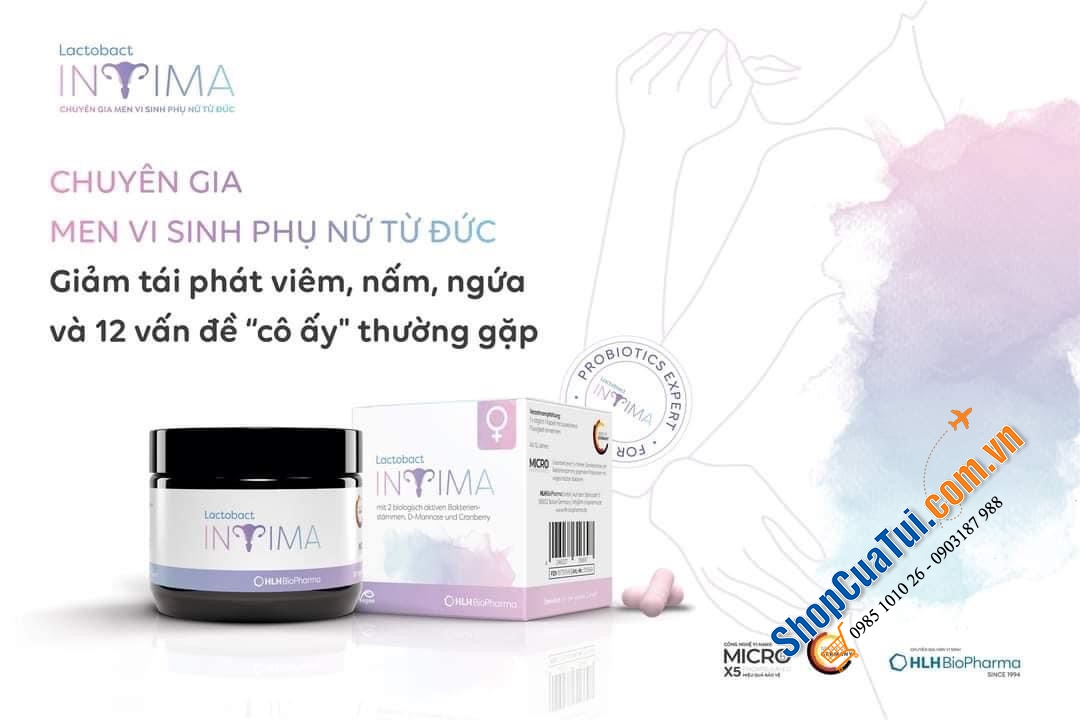 LACTOBACT INTIMA - MEN VI SINH PHỤ NỮ TỪ ĐỨC - GIẢM TÁI PHÁT VIÊM, NẤM, NGỨA VÀ 12 VẤN ĐỀ “CÔ ẤY” THƯỜNG GẶP