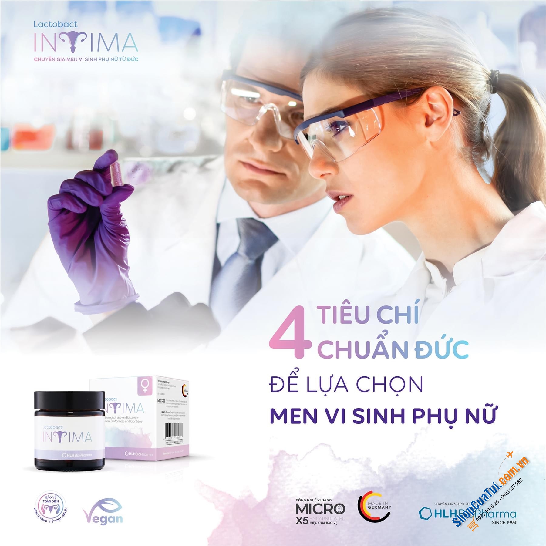 LACTOBACT INTIMA - MEN VI SINH PHỤ NỮ TỪ ĐỨC - GIẢM TÁI PHÁT VIÊM, NẤM, NGỨA VÀ 12 VẤN ĐỀ “CÔ ẤY” THƯỜNG GẶP