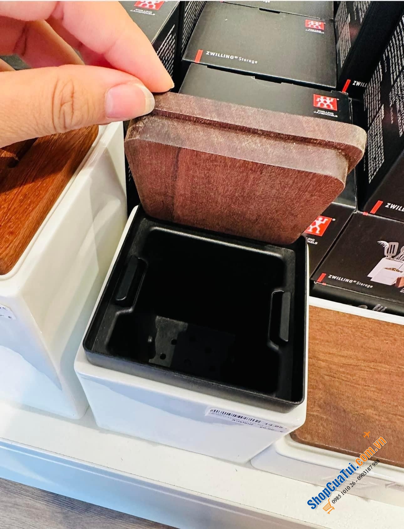 HŨ ĐỰNG CÂY/ HẠT, GIA VỊ HOẶC ĐỂ ĐŨA THÌA CỰC CHUẨN ZWILLING 11x11x12 cm