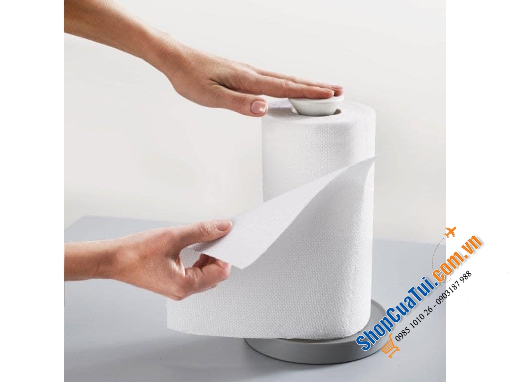 Giá đựng giấy nhà bếp có nút chặn Joseph Joseph 80075 Duo Kitchen roll holder.