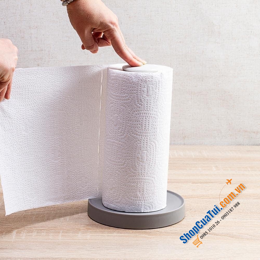 Giá đựng giấy nhà bếp có nút chặn Joseph Joseph 80075 Duo Kitchen roll holder.