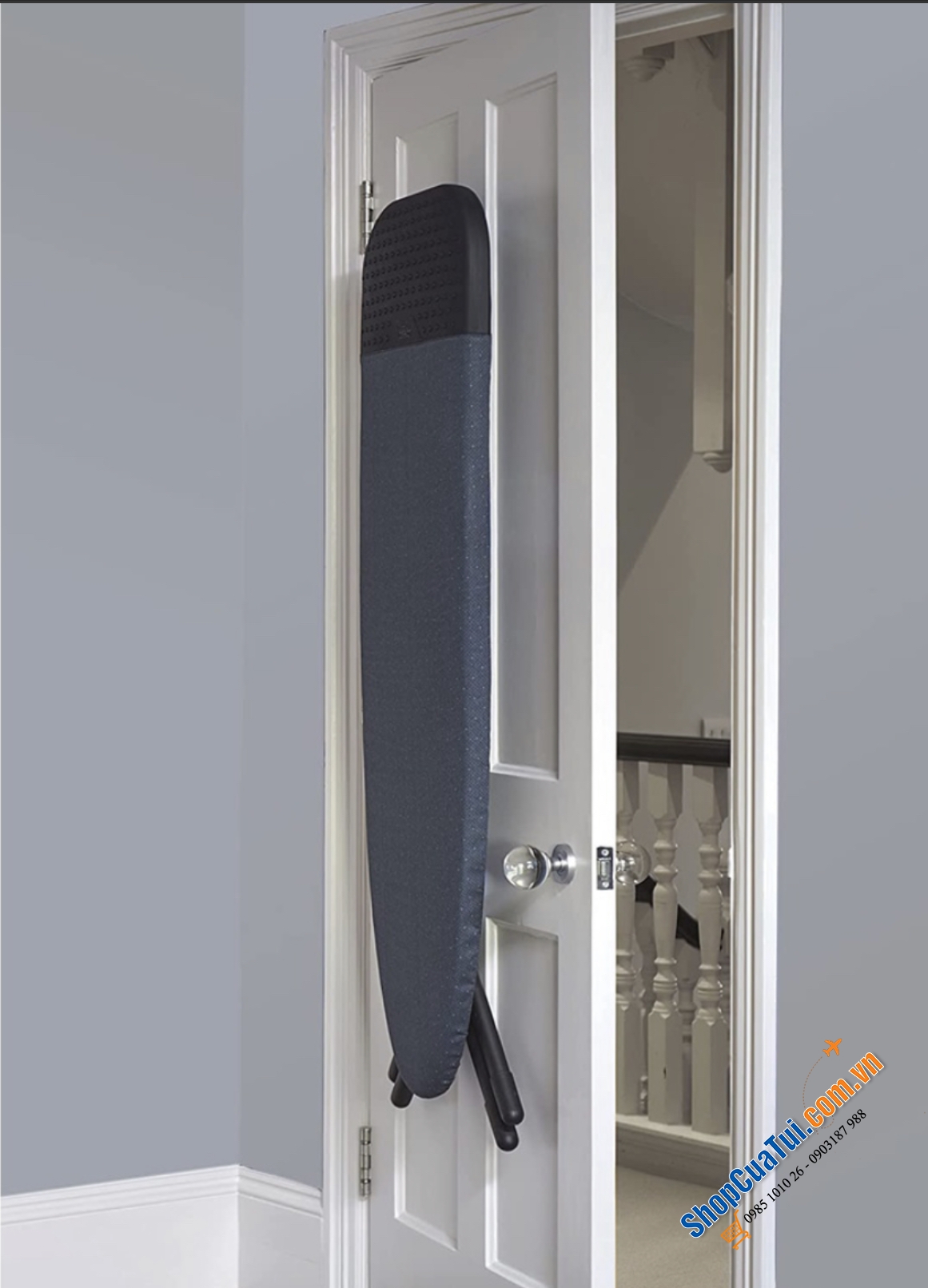 Cầu là - Bàn để ủi đồ chân cao có móc treo cửa Joseph Joseph Glide Plus (Blue) 50006