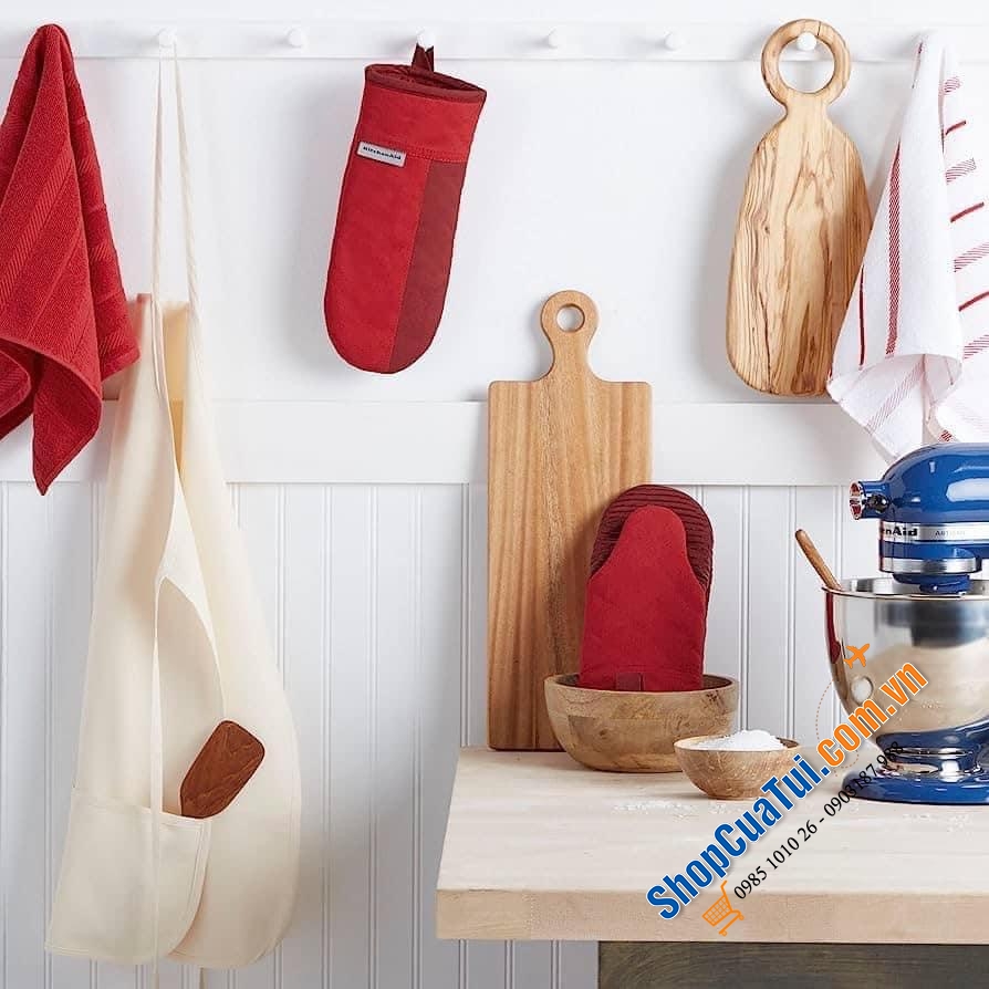 Găng tay lò nướng Kitchenaid về 2 màu vàng và đỏ siêu đẹp