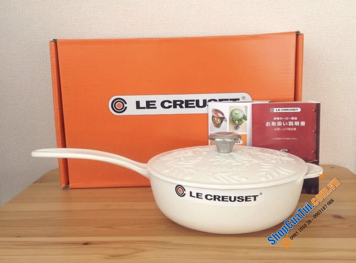 Quánh Le Creuset Saucier Olive Branch Relief Cotton 21cm - Made in France