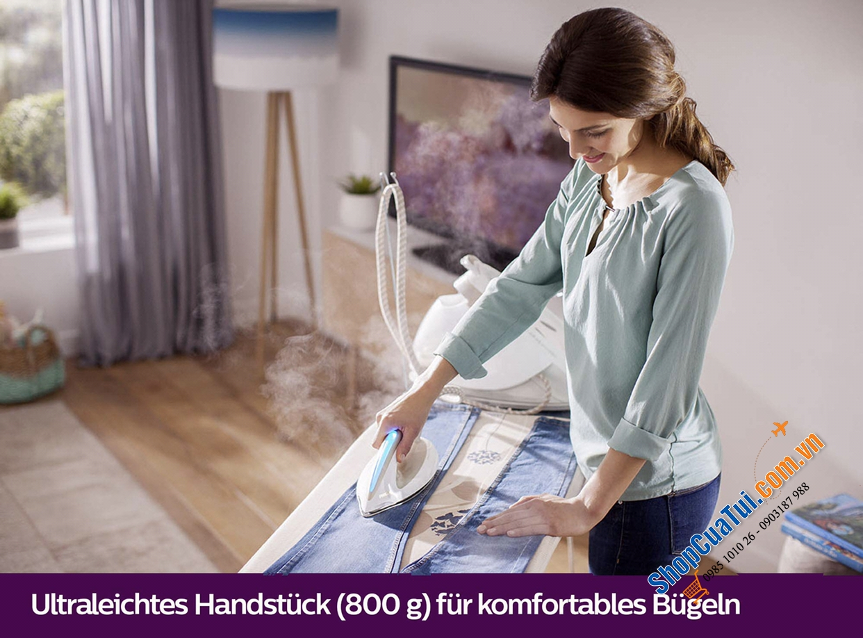 BÀN LÀ HƠI NƯỚC CHUYÊN DỤNG PHILIPS PERFECTCARE ELITE GC9642/60 với công suất 2400w, ngăn chứa nước 1,8 Lít