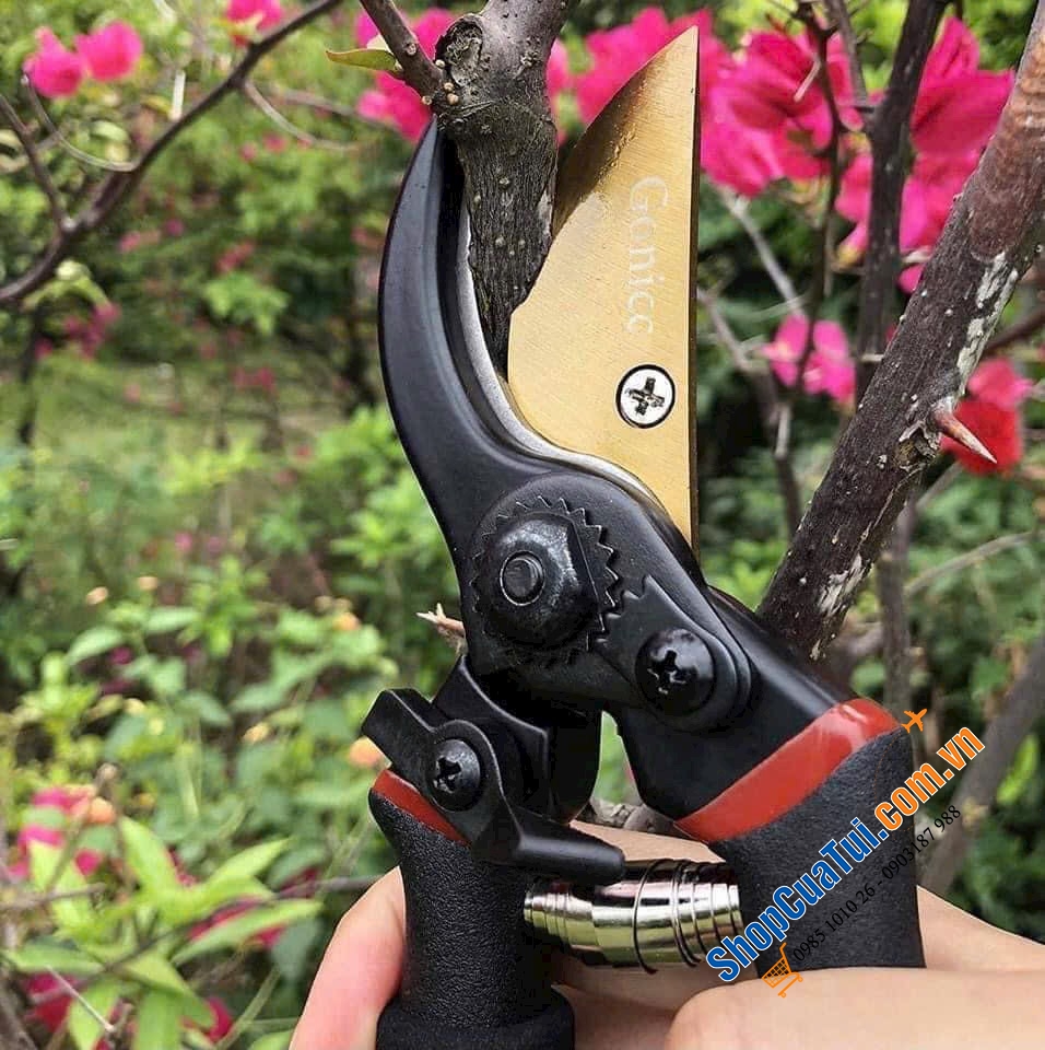 KÉO CẮT TỈA NGỌN, CÀNH CÂY GONICC GARDEN PROFESSIONAL - Kéo làm vườn 8 inch với tay cầm không trượt được thiết kế tiện lợi, chắc chắn, nhẹ và thoải mái
