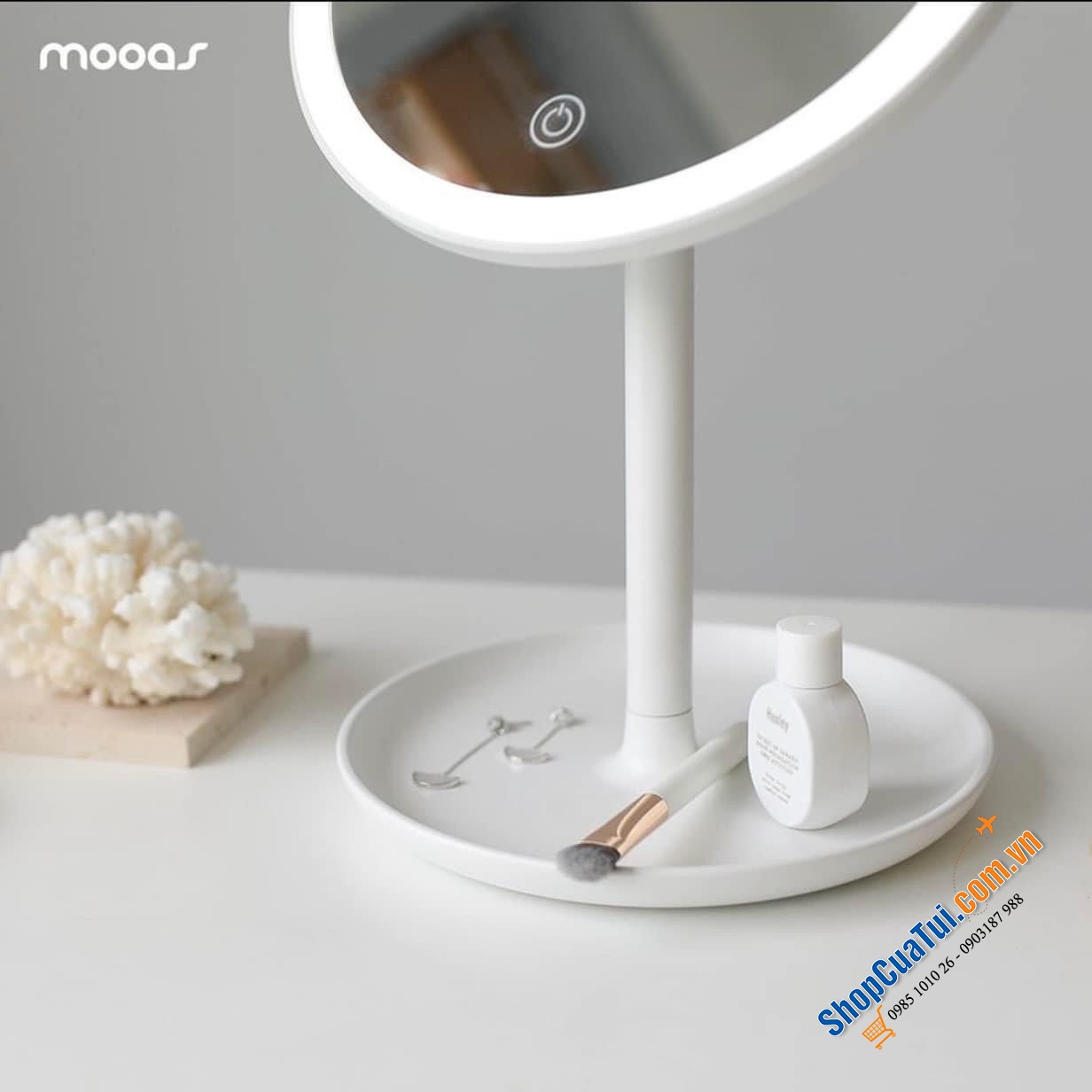 GƯƠNG TRANG ĐIỂM MOOAS - Pure makeup Led Mirror Mooas - hiện đại và tiện lợi dành cho hội chị em