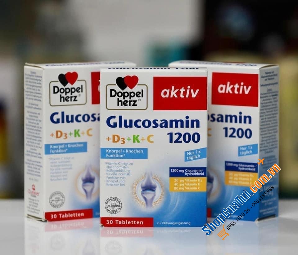 THUỐC BỔ XƯƠNG KHỚP Glucosamin 1200 CỦA DOPPEL HERZ - MUA TẠI ĐỨC - hộp 30 viên