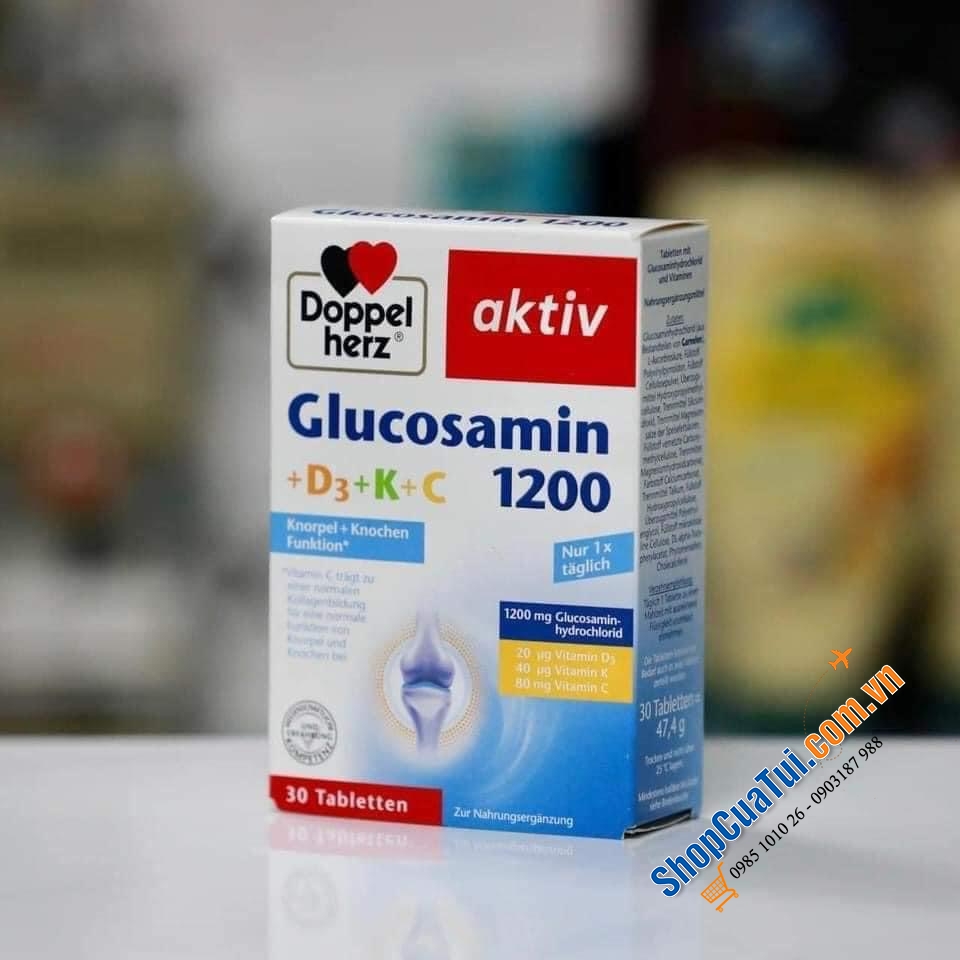 THUỐC BỔ XƯƠNG KHỚP Glucosamin 1200 CỦA DOPPEL HERZ - MUA TẠI ĐỨC - hộp 30 viên