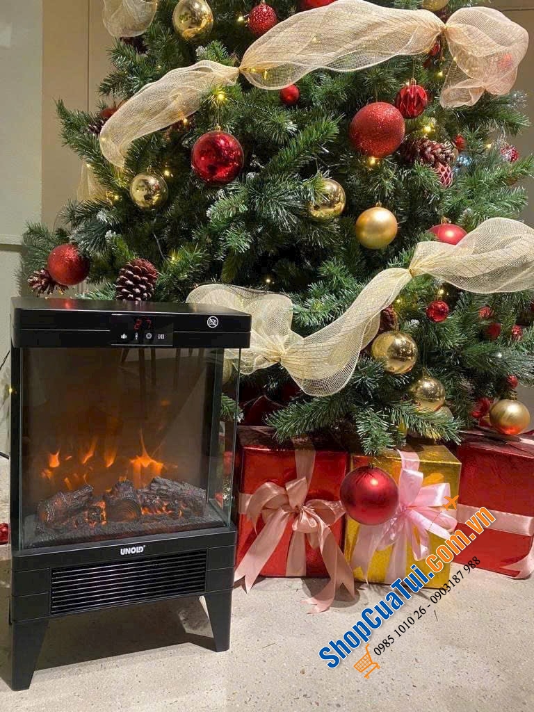 Lò sưởi điện UNOLD  3 trong 1 với hiệu ứng ngọn lửa 3D, công nghệ chuẩn Châu Âu, sưởi ấm đối lưu giống như cách mặt trời tỏa nhiệt nên rất tốt cho sức khỏe