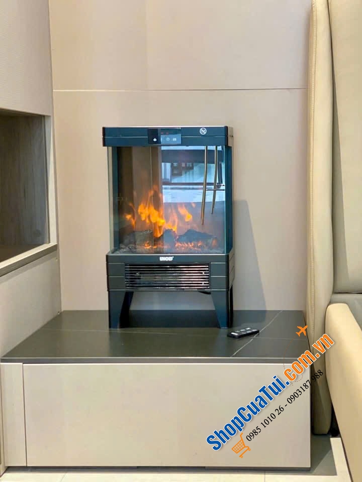 Lò sưởi điện UNOLD  3 trong 1 với hiệu ứng ngọn lửa 3D, công nghệ chuẩn Châu Âu, sưởi ấm đối lưu giống như cách mặt trời tỏa nhiệt nên rất tốt cho sức khỏe