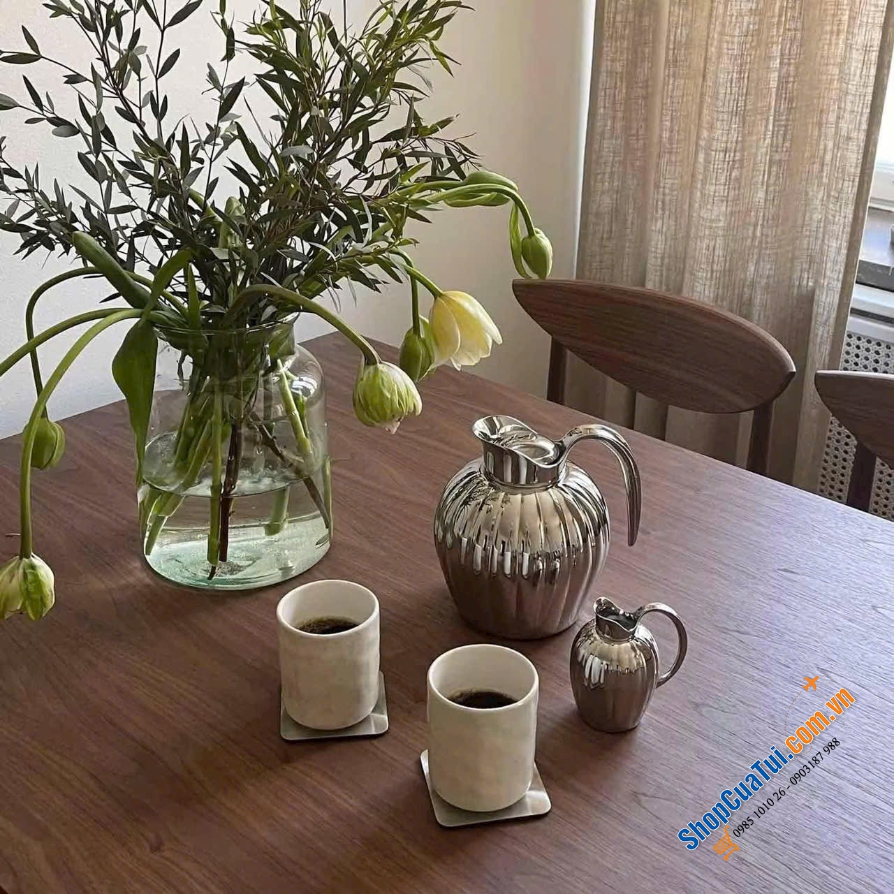 Bình Georg Jensen Bernadotte 1.6 lít - Bình giữ nhiệt, bình nước hoàn hảo của vẻ đẹp tinh tế và công năng sử dụng