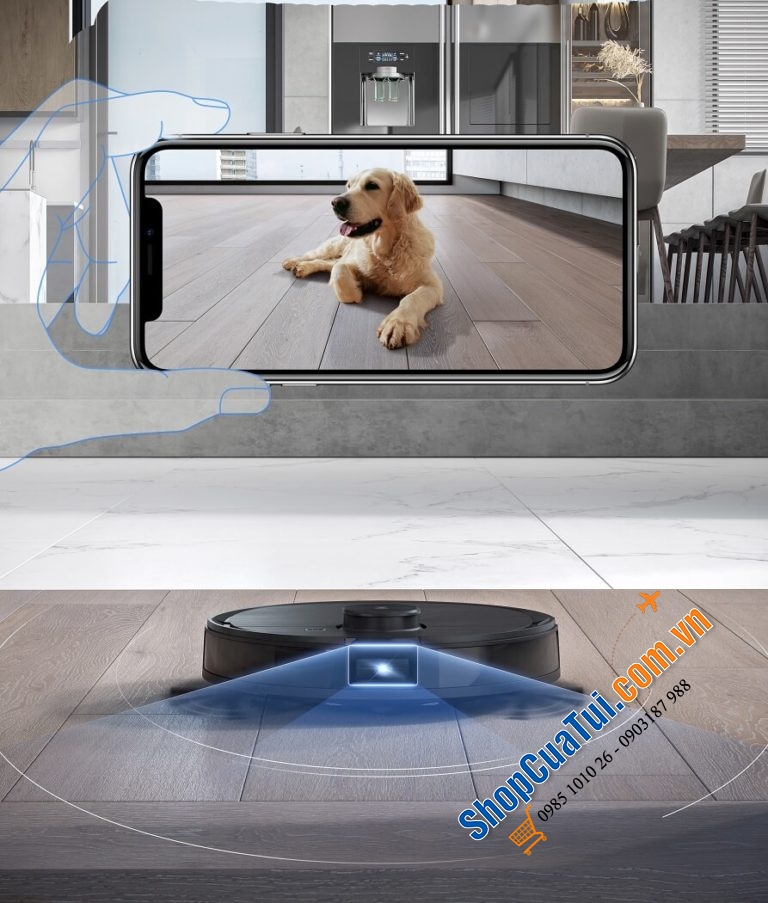 Robot hút bụi lau nhà Ecovacs Deebot Ozmo T8 AIVI PLUS - nhận dạng vật nhanh, tự động đổ rác
