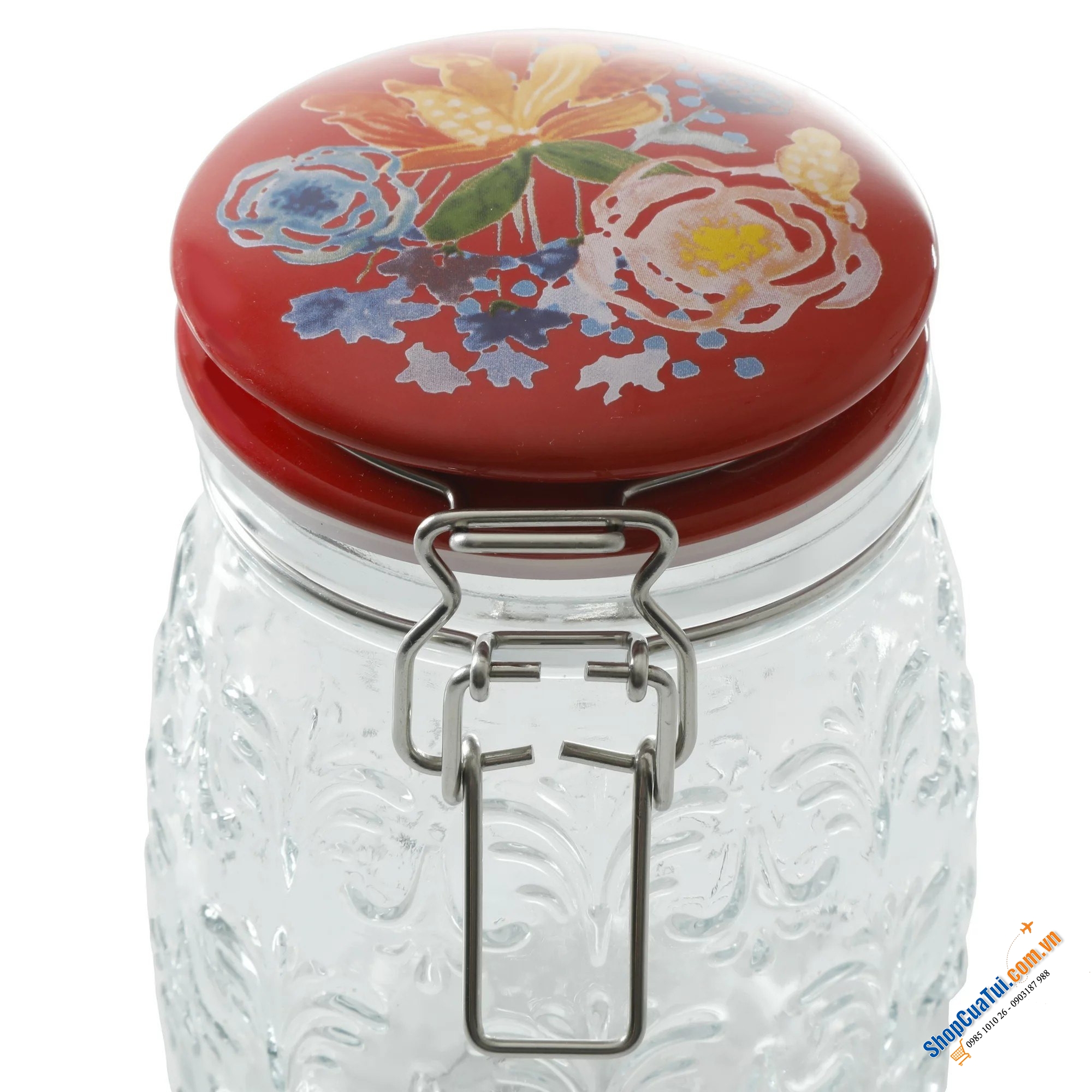 Set 3 hũ thủy tinh nắp gốm sứ The Pioneer Woman vừa quyến rũ cổ điển vừa tiện lợi hiện đại