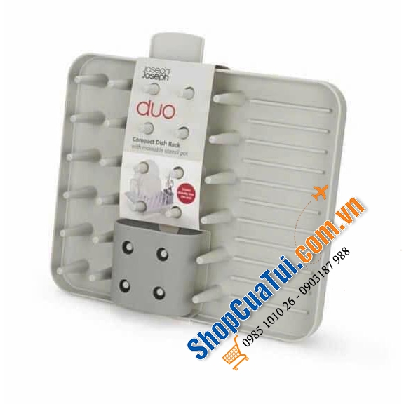 Kệ bát, Giá úp bát đĩa Joseph Joseph 85151 Duo Compact Dish Rack - Grey