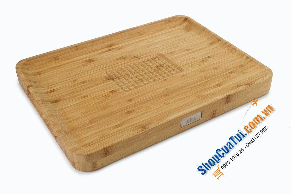 THỚT TRE CHỮ NHẬT JOSEPH JOSEPH CUT & CAVE BAMBOO 60142, Kích thước: 30 x 40,01 x 3,51 cm