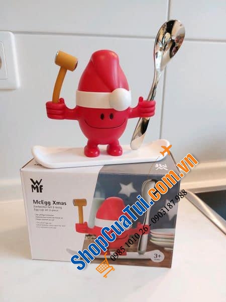 SET ĐỰNG TRỨNG LUỘC WMF KÈM BÚA ĐẬP XMAS .