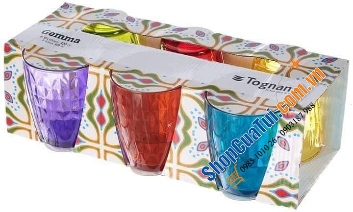 BỘ 6 CỐC MÀU SIÊU ĐẸP CỦA HÃNG TOGNANA.