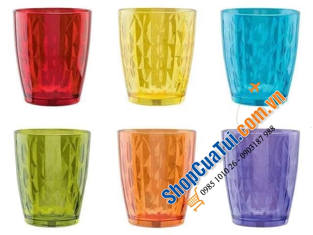 BỘ 6 CỐC MÀU SIÊU ĐẸP CỦA HÃNG TOGNANA.
