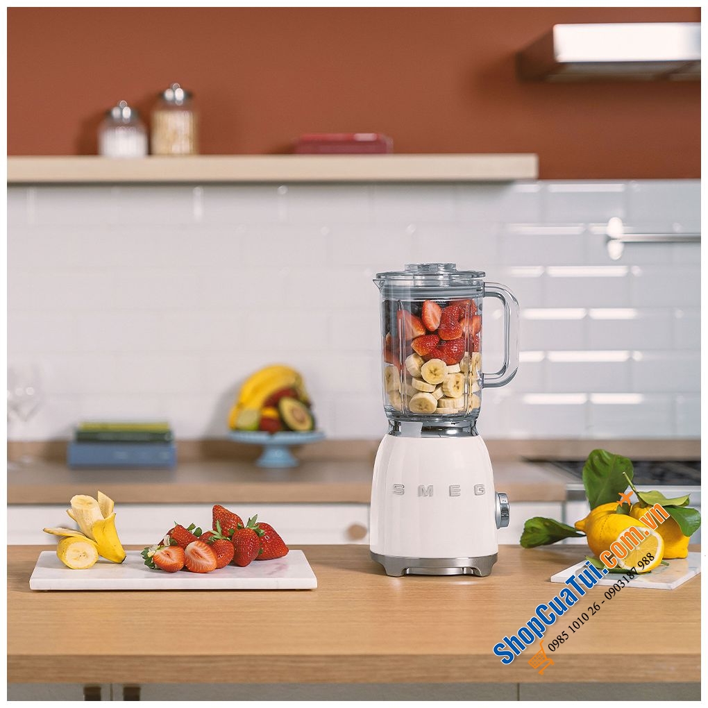 Máy xay sinh tố SMEG BLF03WHEU màu trắng 1,5 Lít, 800w