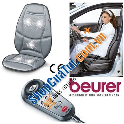 ĐỆM GHẾ MASSAGE Ô TÔ BEURER MG155 - có điều khiển bằng tay cùng bộ sạc chuyên dụng dùng được trên ô tô