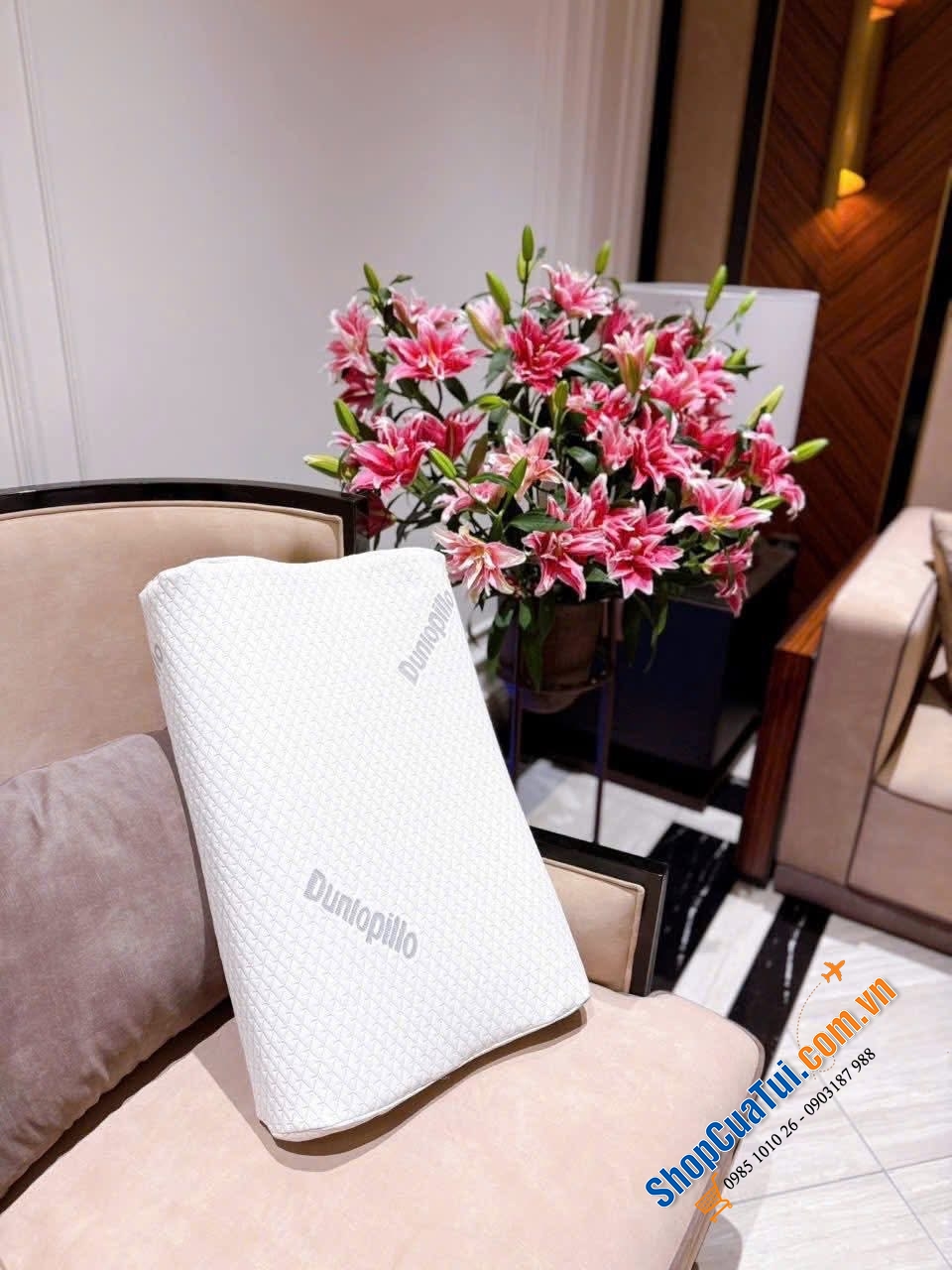 Gối Dunlopillo - chống thoái hoá đốt sống cổ - hàng nội địa Đức - MADE IN POLEN.