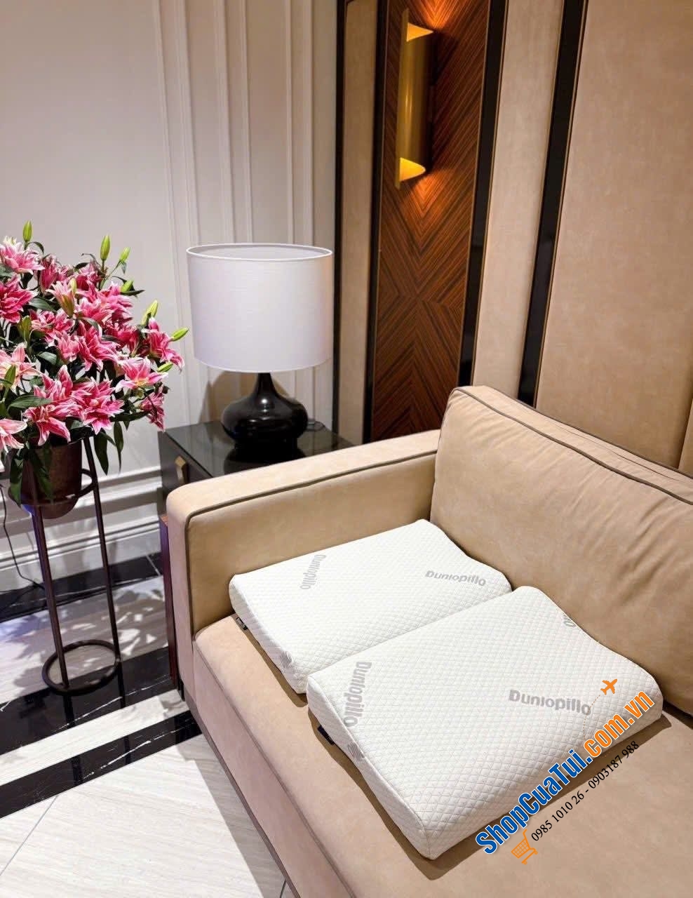 Gối Dunlopillo - chống thoái hoá đốt sống cổ - hàng nội địa Đức - MADE IN POLEN.