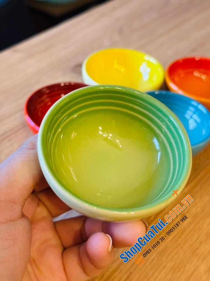 SET 6 BÁT NƯỚC CHẤM CẦU VỒNG LE CREUSET MINI.