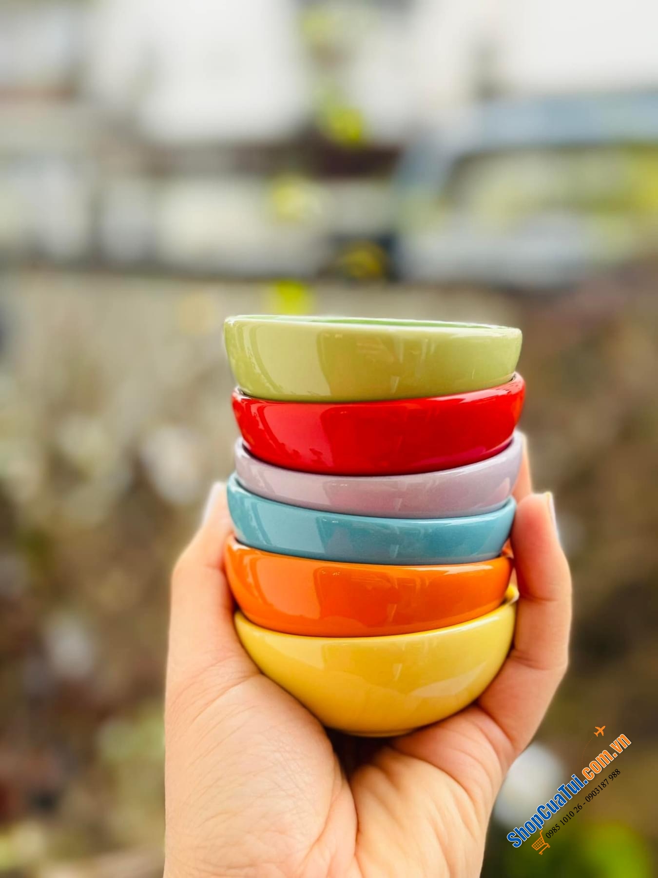 SET 6 BÁT NƯỚC CHẤM CẦU VỒNG LE CREUSET MINI.