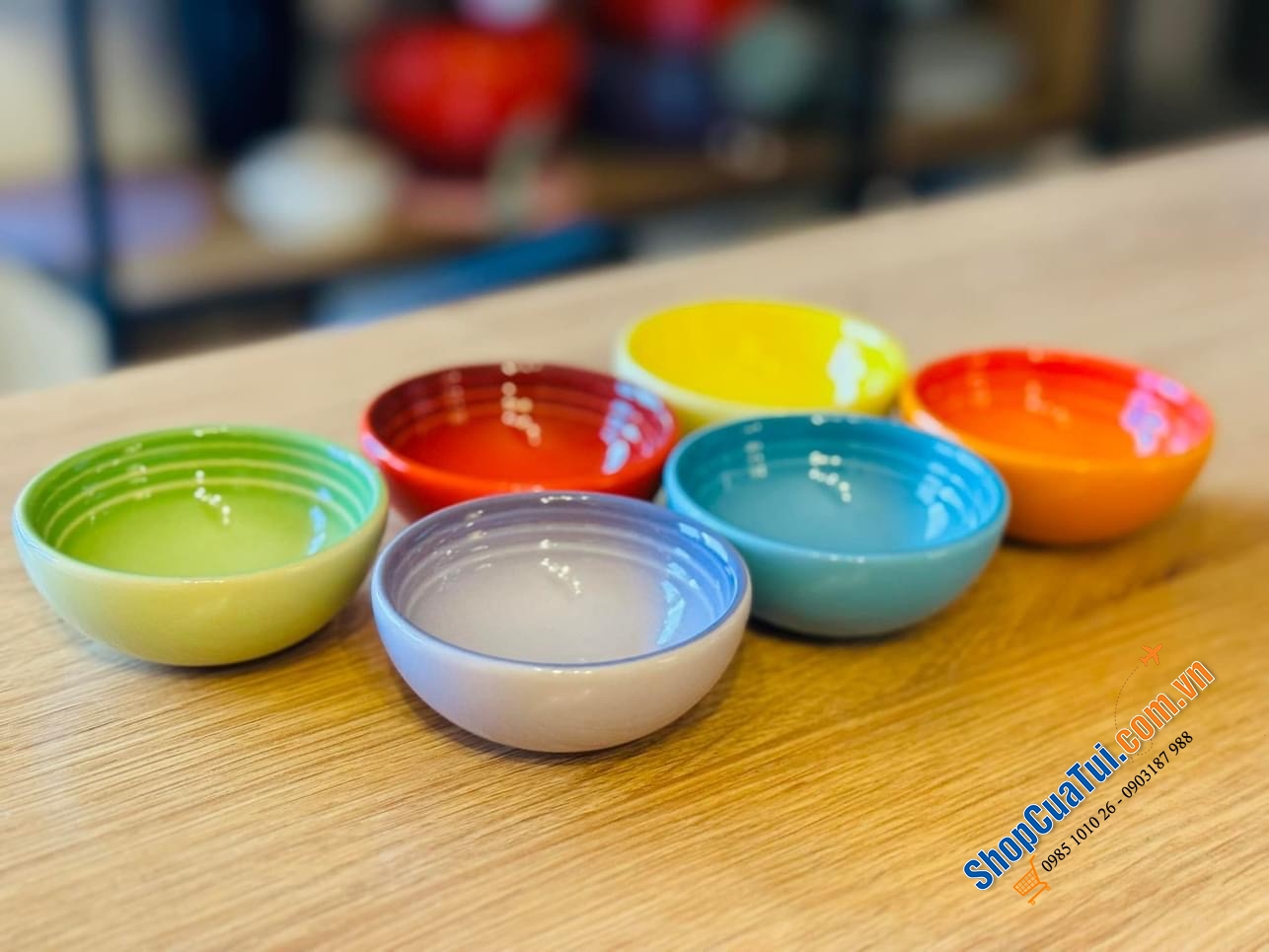 SET 6 BÁT NƯỚC CHẤM CẦU VỒNG LE CREUSET MINI.