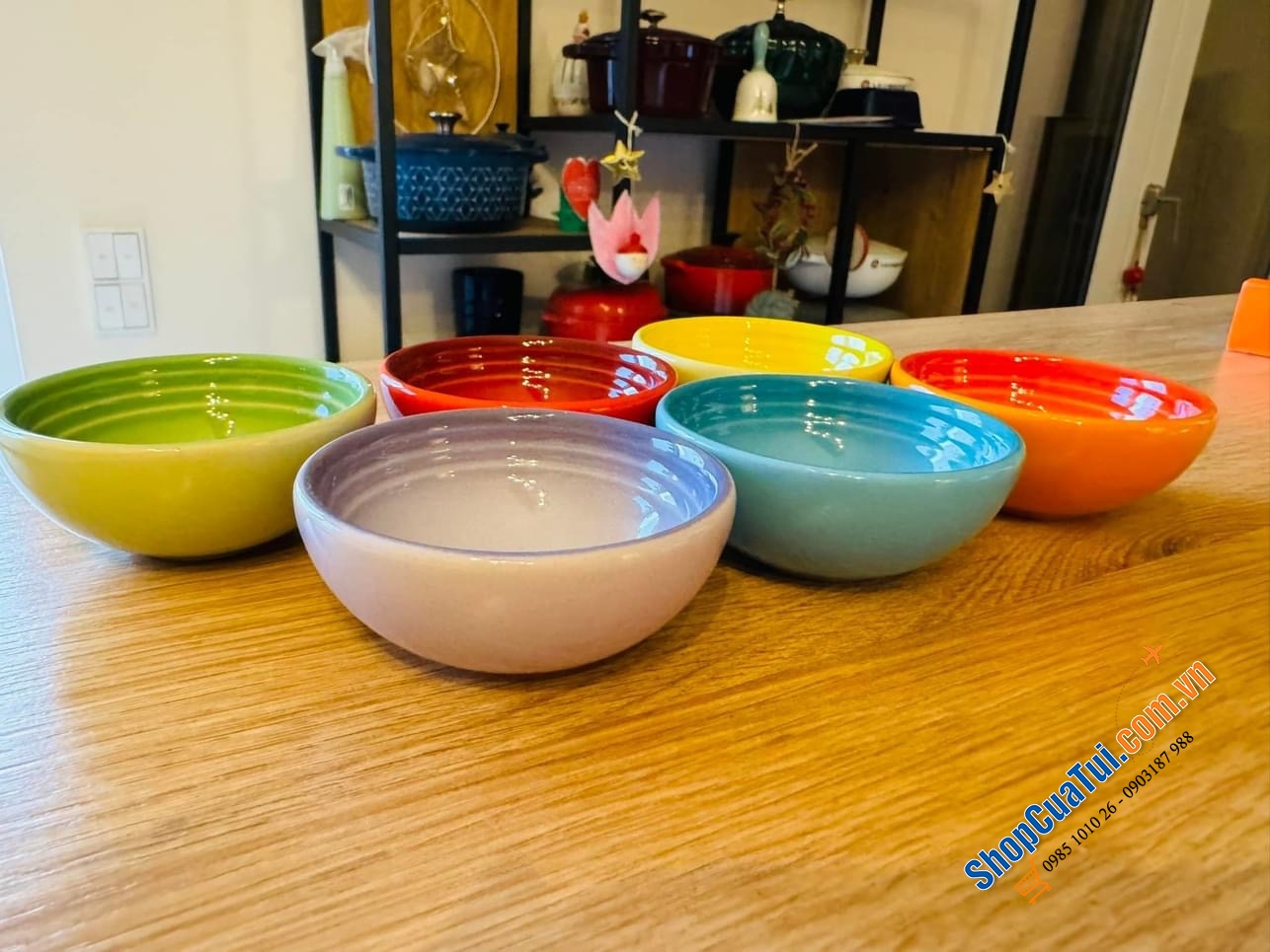 SET 6 BÁT NƯỚC CHẤM CẦU VỒNG LE CREUSET MINI.