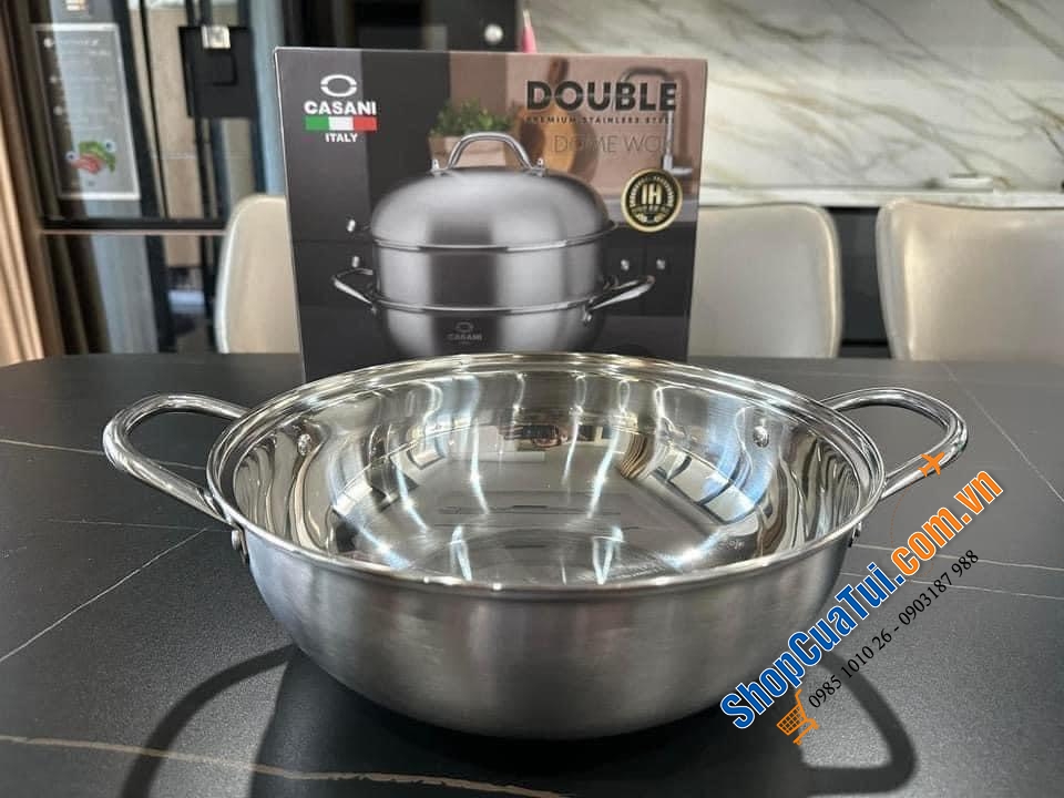 Hấp cả thế giới với XỬNG HẤP 2 TẦNG CASANI 28cm - thương hiệu của Italia
