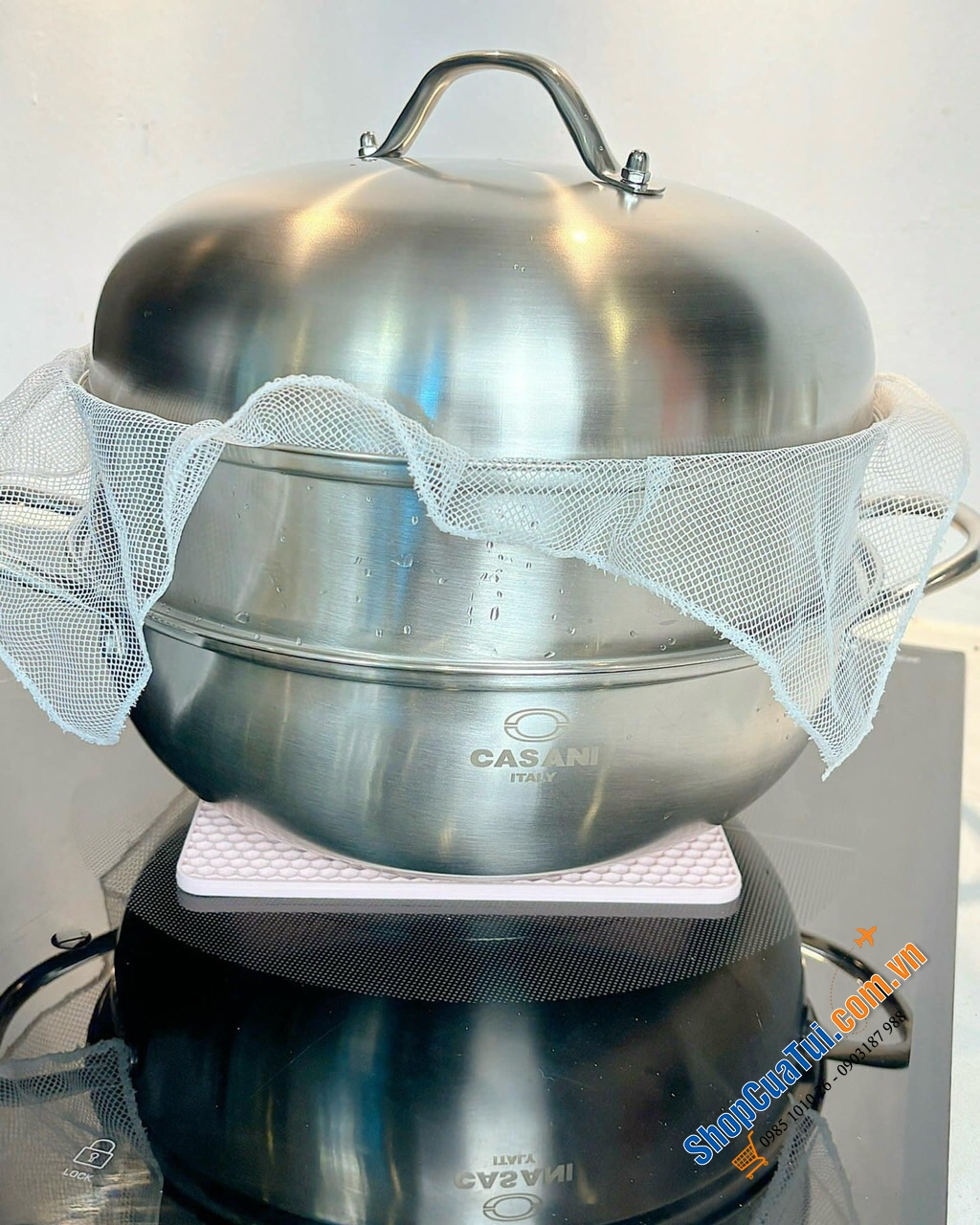 Hấp cả thế giới với XỬNG HẤP 2 TẦNG CASANI 28cm - thương hiệu của Italia